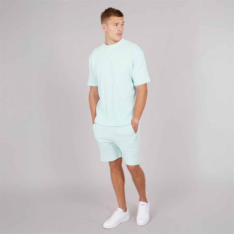 NICCE Mens Waffle Textured T-Shirt Ice Blue