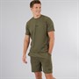 NICCE Mens Norrow T-Shirt And Shorts Co-Ord Khaki