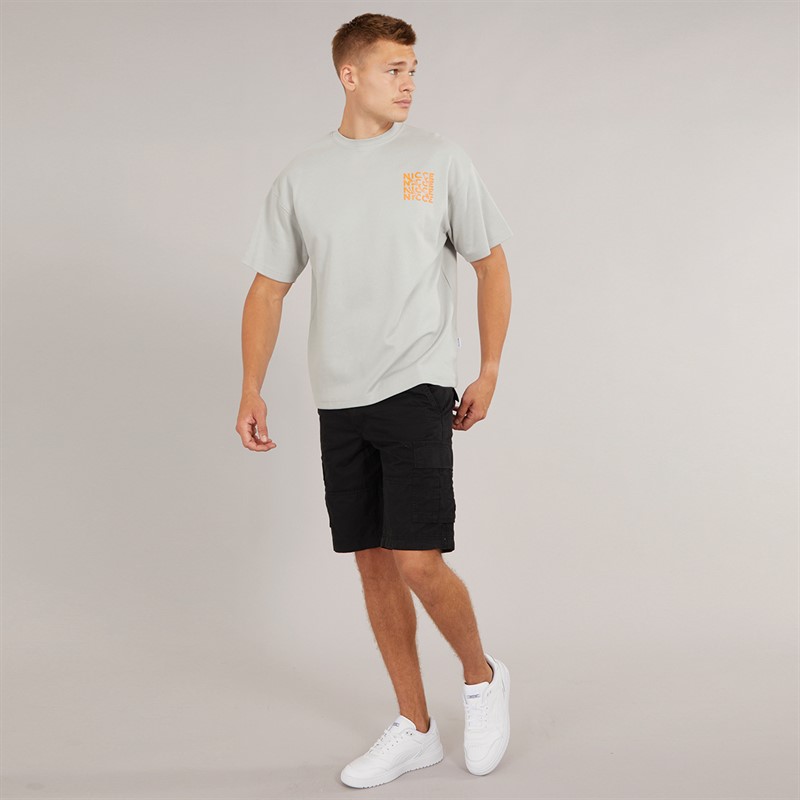 NICCE Mens Kimeno Oversized T-Shirt Chalk Grey
