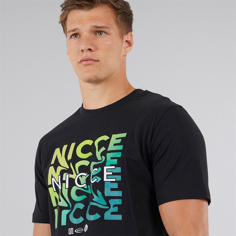 NICCE Mens Trosta T-Shirt And Shorts Co-Ord Black