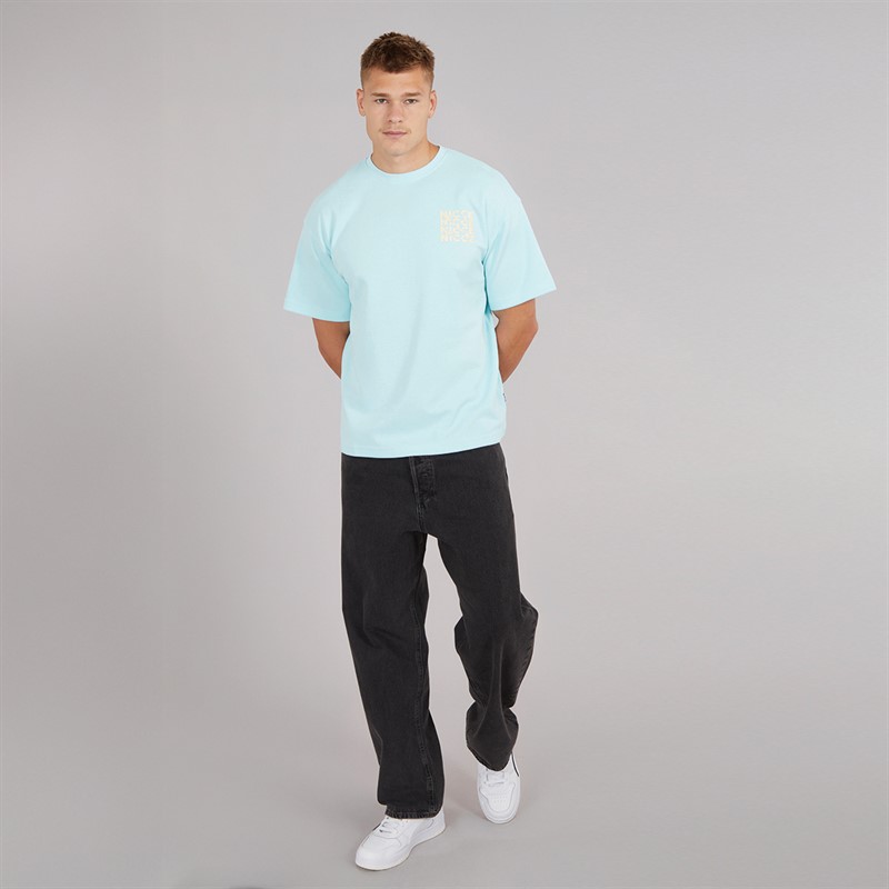 NICCE Mens Kimeno Oversized T-Shirt Ice Blue