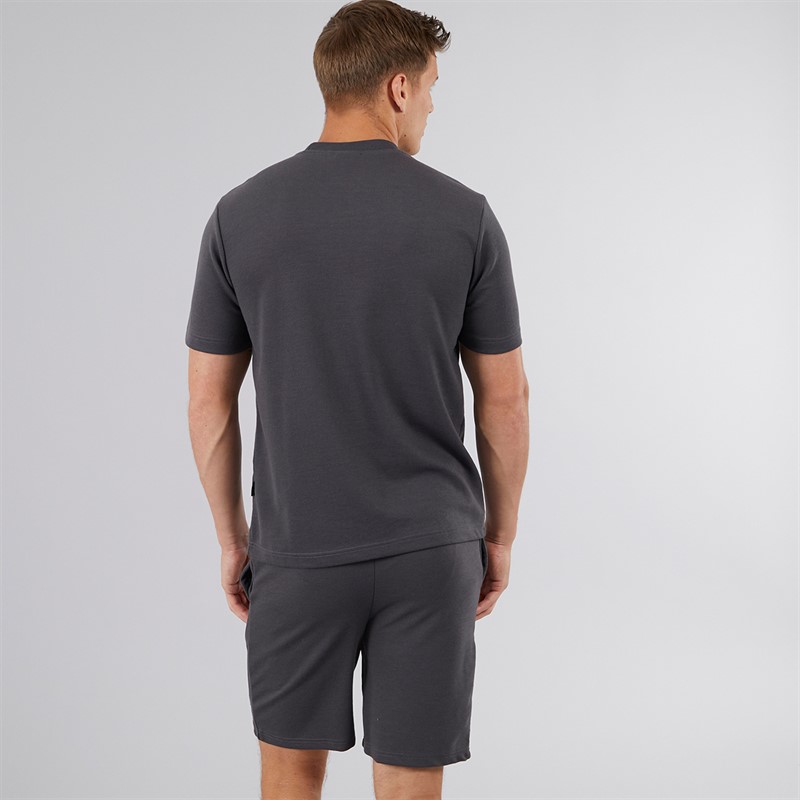 NICCE Mens Streva T-Shirt And Shorts Co-Ord Coal