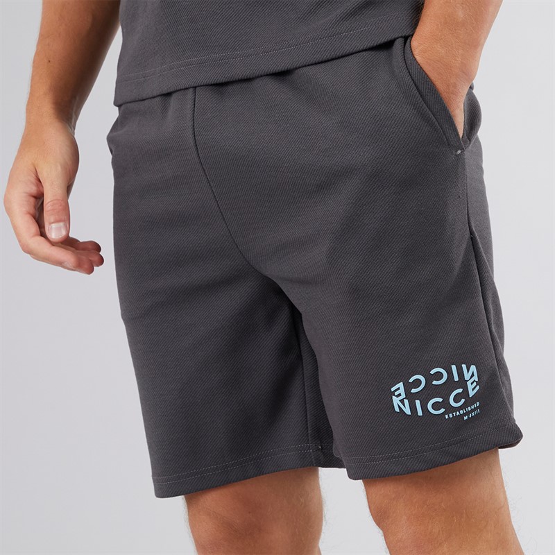 NICCE Mens Streva T-Shirt And Shorts Co-Ord Coal