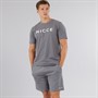 NICCE Mens Vitter T-Shirt And Shorts Co-Ord Steel Grey