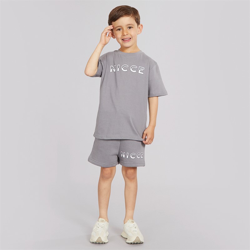 NICCE Boys T-Shirt And Shorts Co-Ord Set Grey