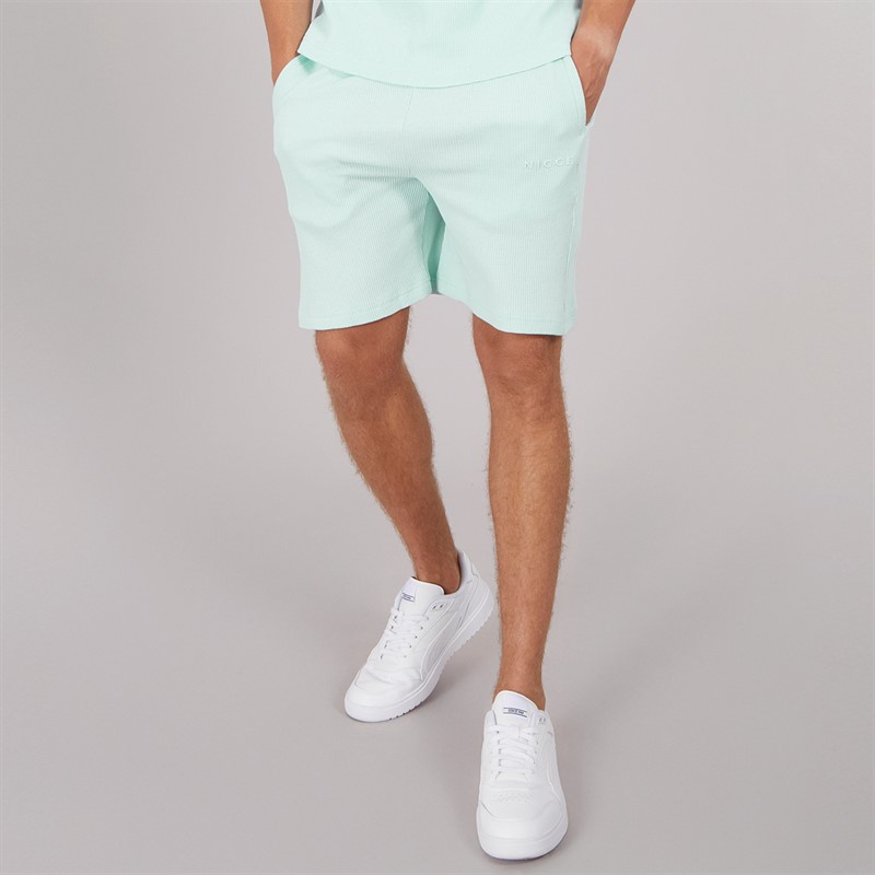 NICCE Mens Waffle Shorts Ice Blue - Size XL