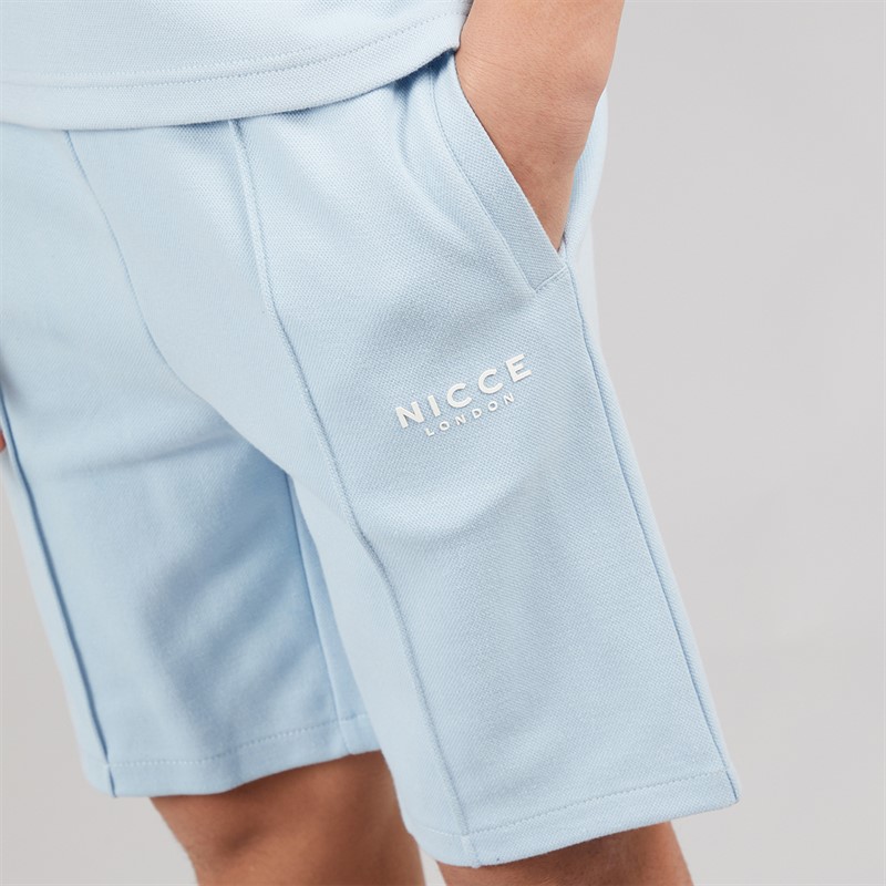 NICCE Boys Costee Polo Shirt And Shorts Set Blue Aura