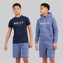 NICCE Boys Ajund T-Shirt Hoodie And Shorts Co-Ord Set Element Blue/Navy
