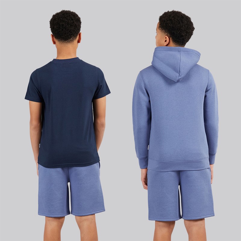 NICCE Boys Ajund T-Shirt Hoodie And Shorts Co-Ord Set Element Blue/Navy