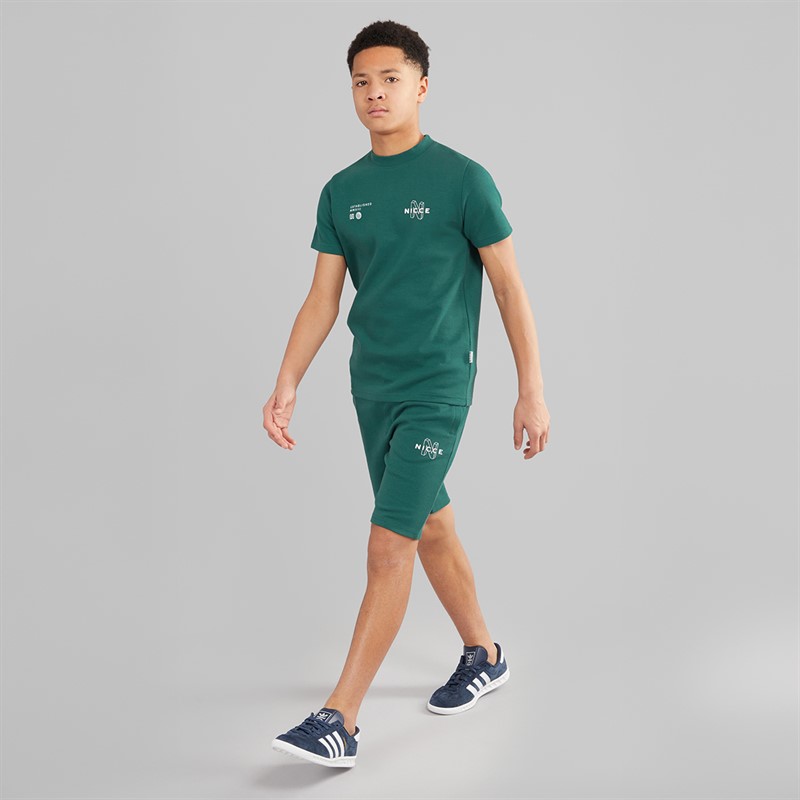 NICCE Junior Boys Teamit T-Shirt and Shorts Co-Ord Set Classic Teal