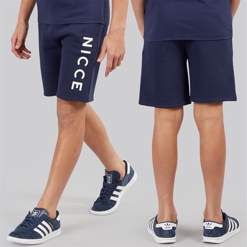 NICCE Boys Corlon Two Pack T-Shirt And Jog Shorts Co-Ord Set Dark Navy/Element Blue Dark Navy/ Element Blue
