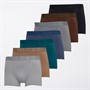 NICCE Mens Idora Seven Pack Boxers Indigo/Chalk Grey/Taupe/Classic Teal/Chocolate/Black/Circular Grey