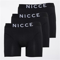 NICCE Mens Danno Three Pack Bamboo Boxers Black/Black/Black