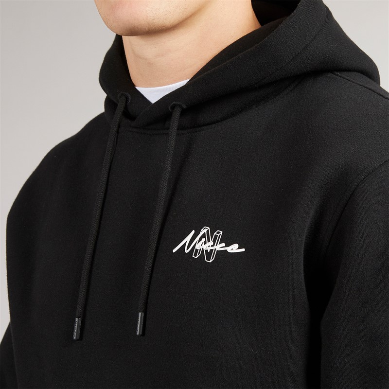 NICCE Mens Cozwei Hoodie And Open Hem Joggers Tracksuit Black