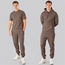 NICCE Mens Dinall Three Pack Hoodie T-Shirt And Joggers Set Mink