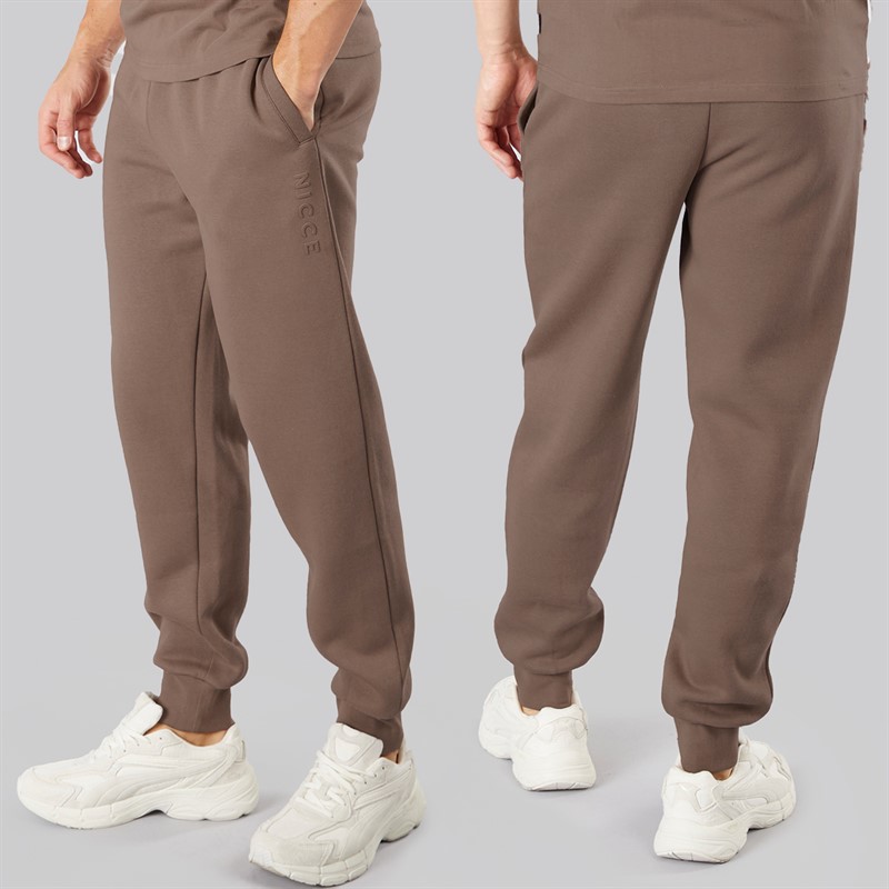 NICCE Mens Dinall Three Pack Hoodie T-Shirt And Joggers Set Mink