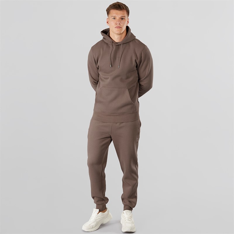 NICCE Mens Dinall Three Pack Hoodie T-Shirt And Joggers Set Mink