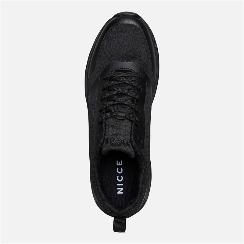NICCE Mens Frantor Trainers Black Mono