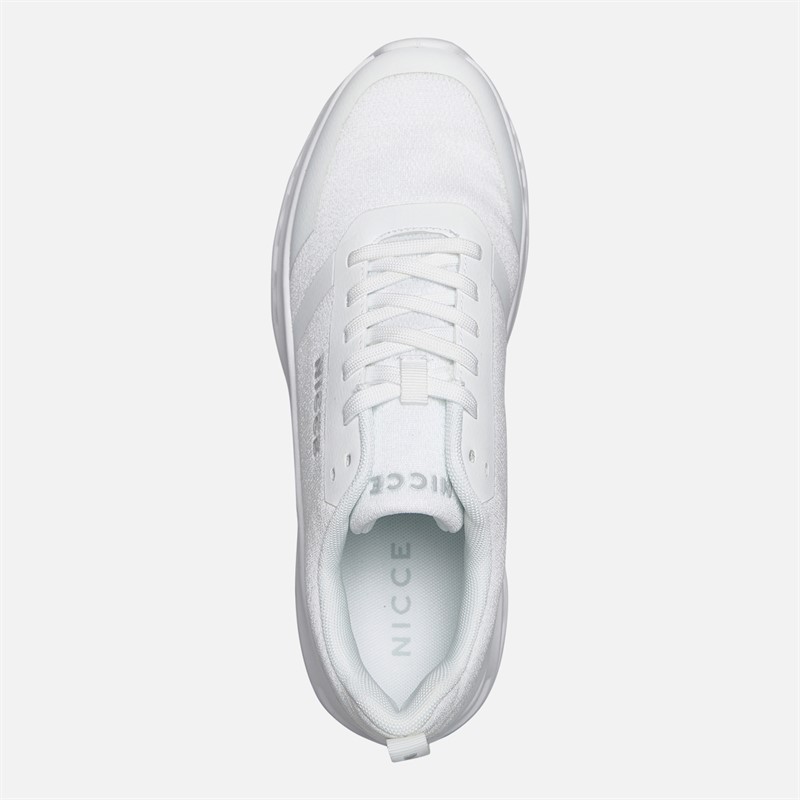 NICCE Mens Frantor Trainers White Mono