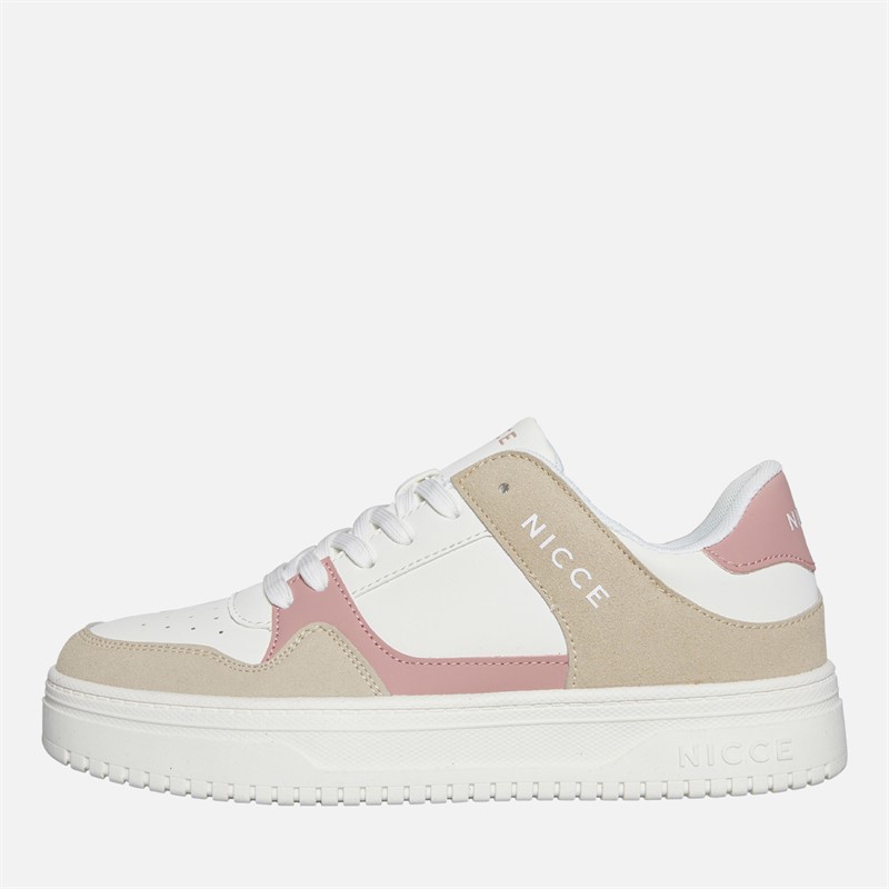 NICCE Womens Avalon Trainers White/Pink/Stone
