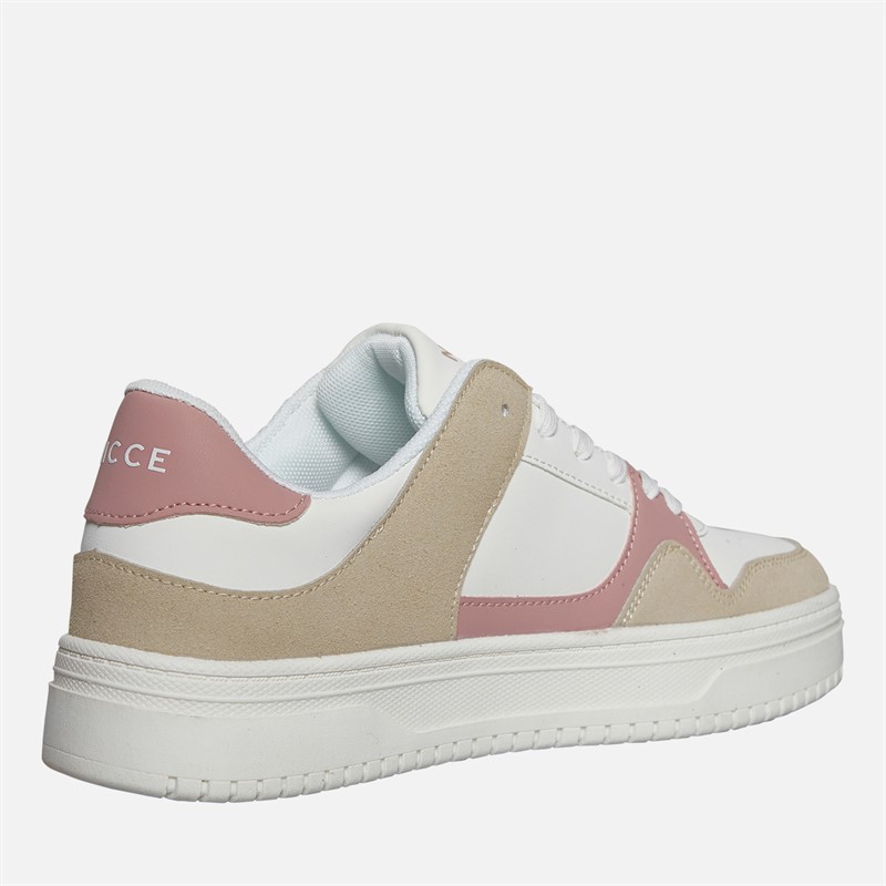 NICCE Womens Avalon Trainers White/Pink/Stone