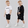 NICCE Boys Zip Up Hoodie T-Shirt And Shorts Set Black