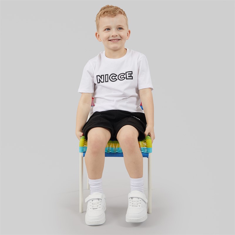 NICCE Boys Zip Up Hoodie T-Shirt And Shorts Set Black