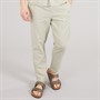 NICCE Mens Linee Linen Elasticated Waist Pants Grey Stone