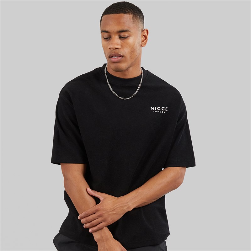NICCE Mens Flavur Oversized T-Shirt Black