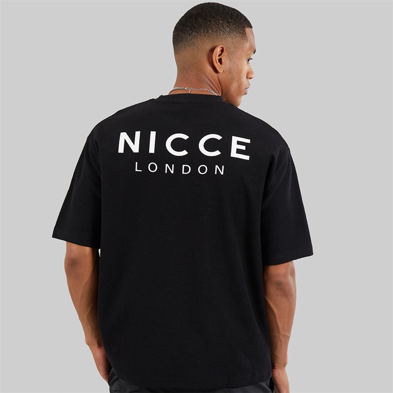 NICCE Mens Flavur Oversized T-Shirt Black