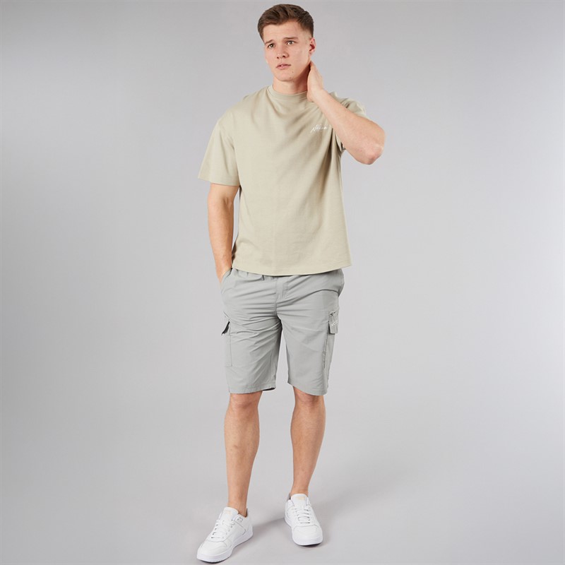 NICCE Mens Humva Cargo Shorts Circular Grey