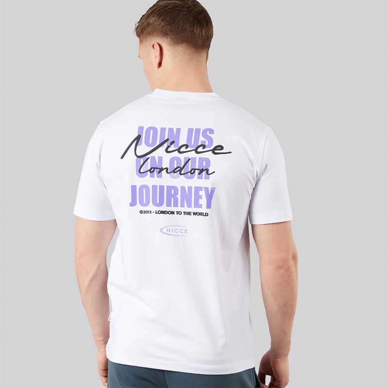 NICCE Mens Bochlo T-Shirt White