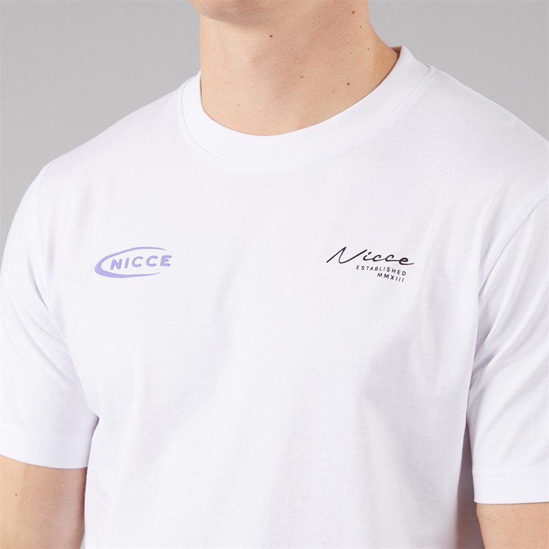 NICCE Mens Bochlo T-Shirt White
