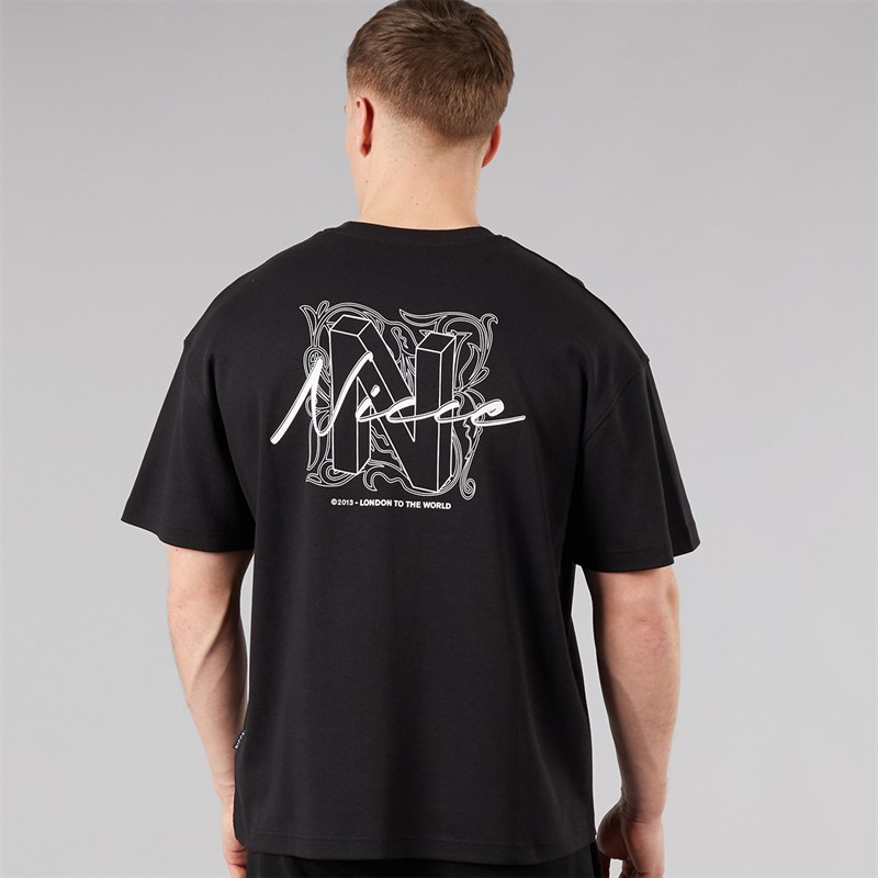 NICCE Mens Alotte Oversized T-Shirt Black