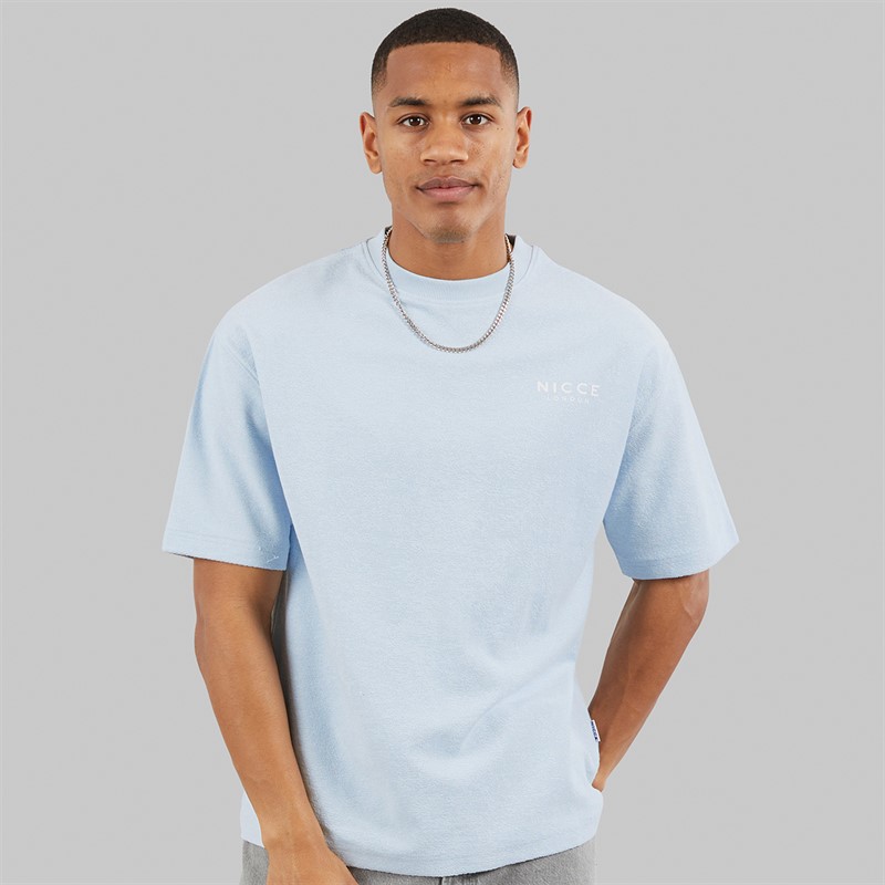 NICCE Mens Flavur Oversized T-Shirt Blue Aura