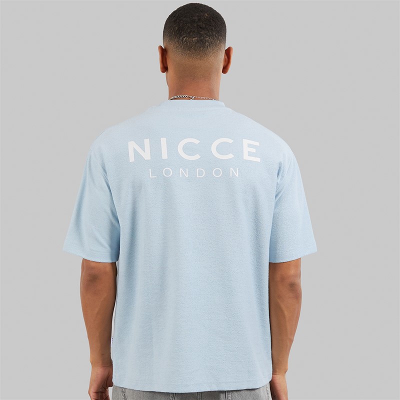 NICCE Mens Flavur Oversized T-Shirt Blue Aura