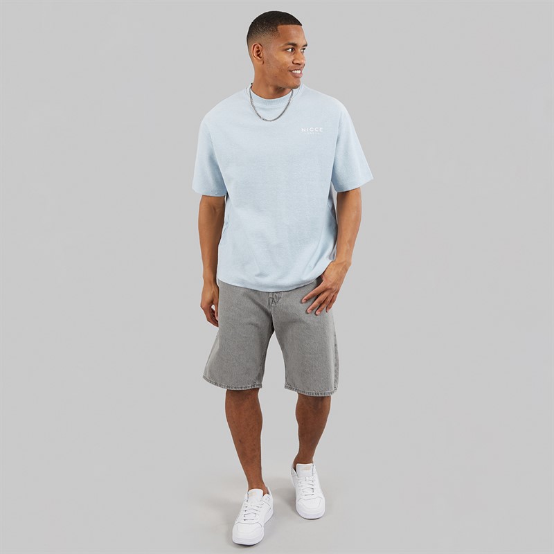 NICCE Mens Flavur Oversized T-Shirt Blue Aura
