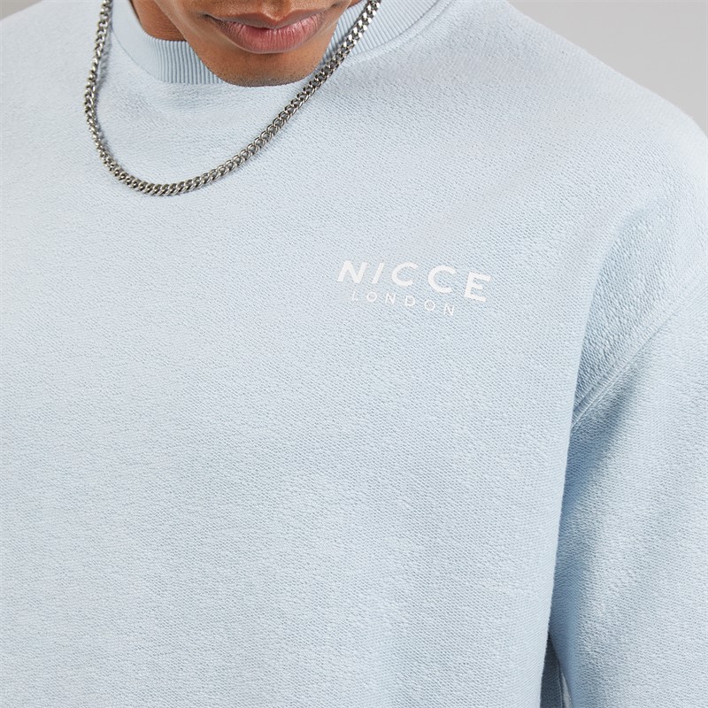 NICCE Mens Flavur Oversized T-Shirt Blue Aura
