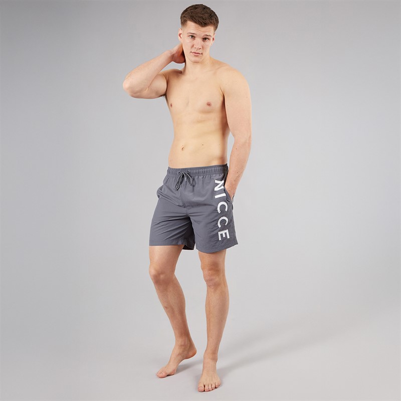 NICCE Mens Bonham Swim Shorts Future Grey