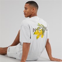 NICCE Mens Limon Oversized Resort T-Shirt And Jog Shorts Set Chalk Grey