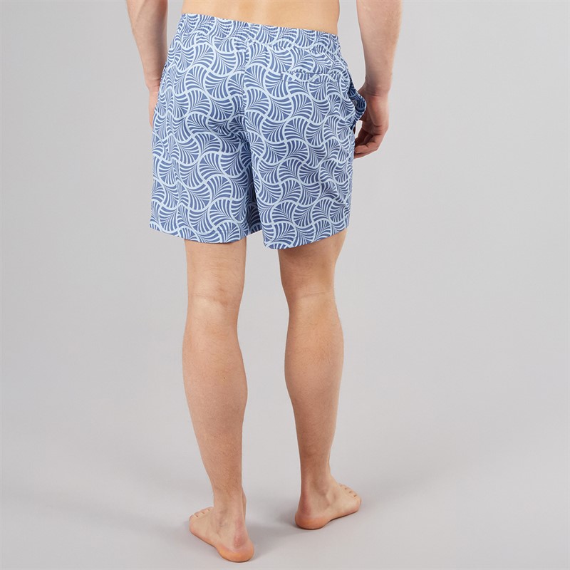 NICCE Mens Fernce AOP Swim Shorts Element Blue Aop