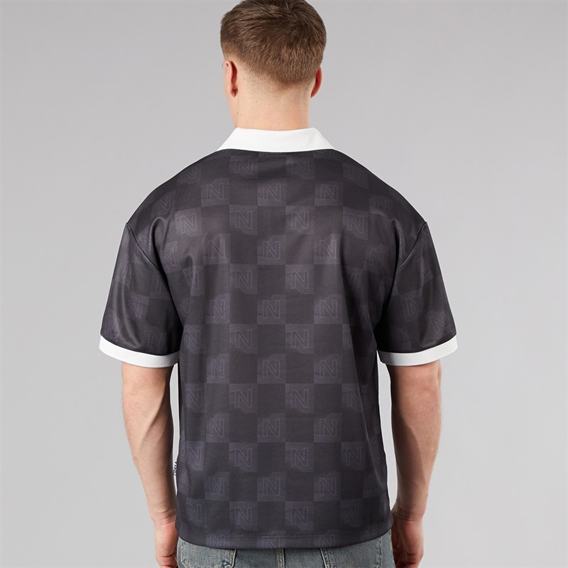 NICCE Mens Stadium Oversized Polo Shirt Black