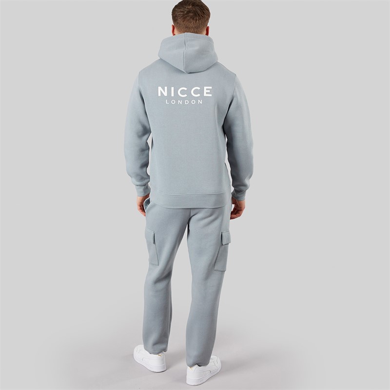 NICCE Mens Londres Cargo Open Hem Tracksuit Circular Grey