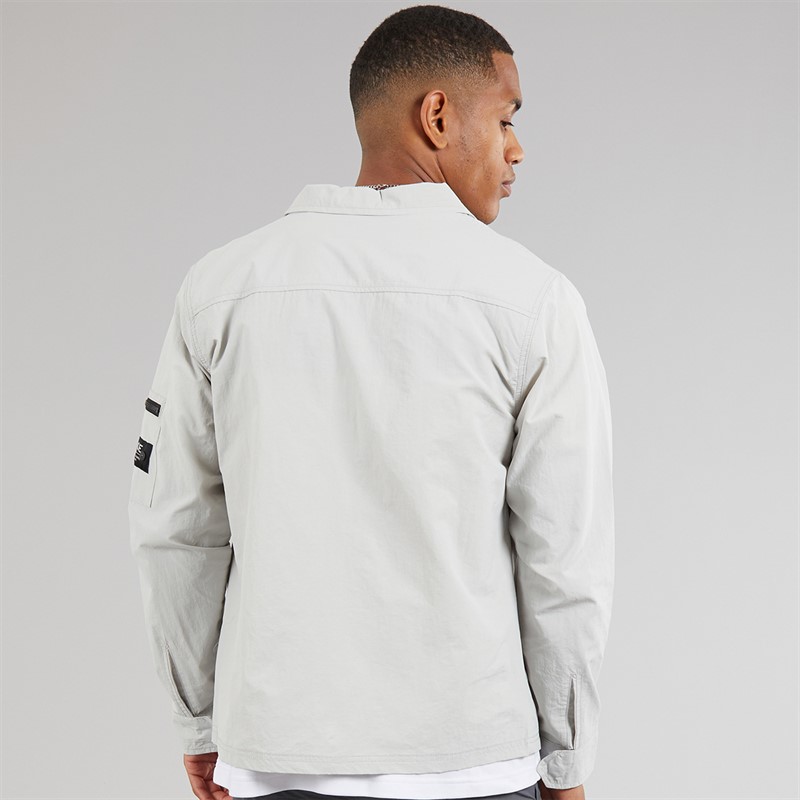NICCE Mens Kulasha Utility Jacket Chalk Grey