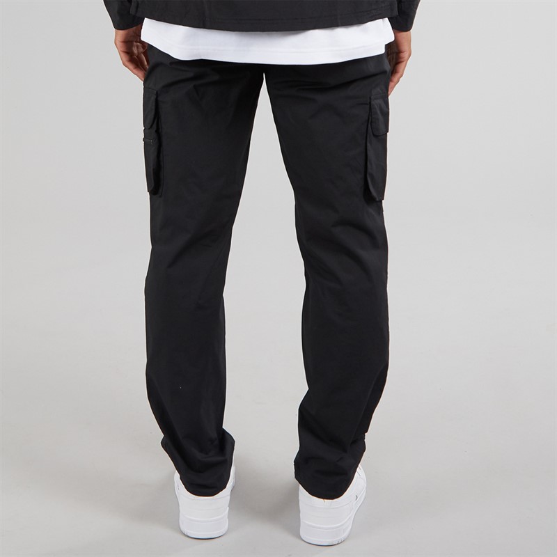 NICCE Mens Baggi Loose Fit Cargo Pants Black