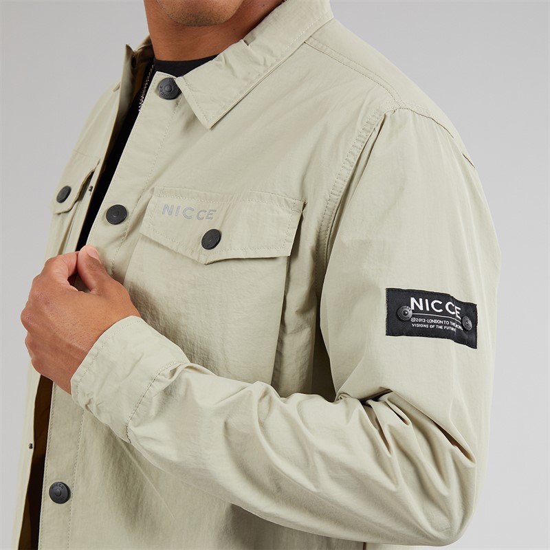 NICCE Mens Eonbro Utility Jacket Grey Stone