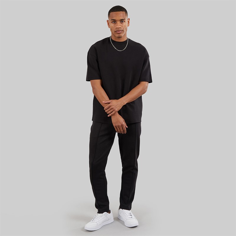 NICCE Mens Luxe Piping Joggers Black