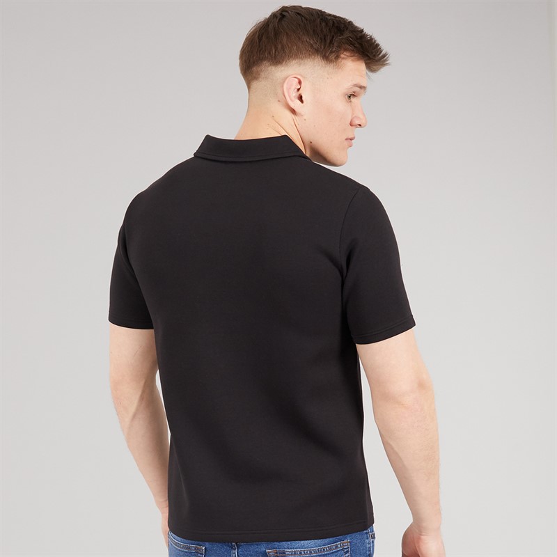 NICCE Mens Luxe Quarter Zip Polo Shirt Black