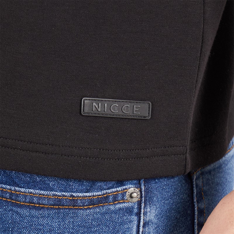 NICCE Mens Luxe Quarter Zip Polo Shirt Black