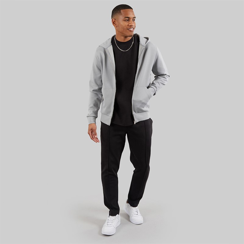 NICCE Mens Luxe Zip Through Hoodie Circular Grey